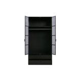 WARDROBE BLACK SMOKED GLASS DOOR - CABINETS, SHELVES